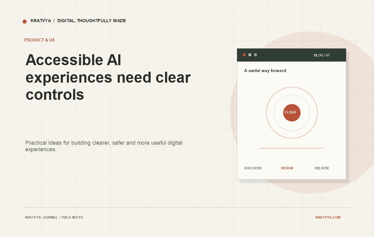 Accessible AI experiences need clear controls