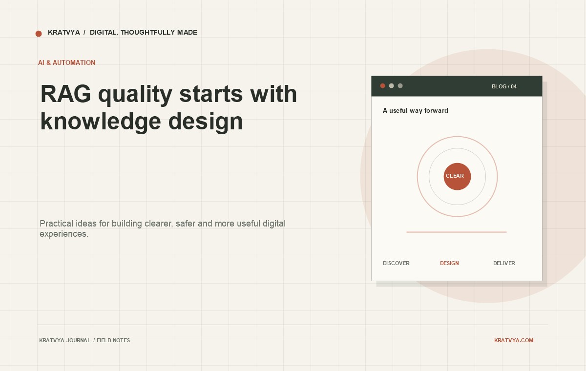 RAG quality starts with knowledge design